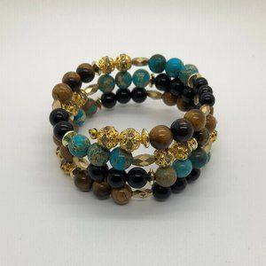 Handmade Memory Wire Wrap Bracelet